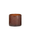 DCGI458A - TLight holder bubbles - glass - amber - Ø 6x6cm