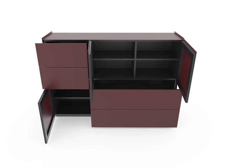 Open Barkast Side mat glas op sokkel Spectral