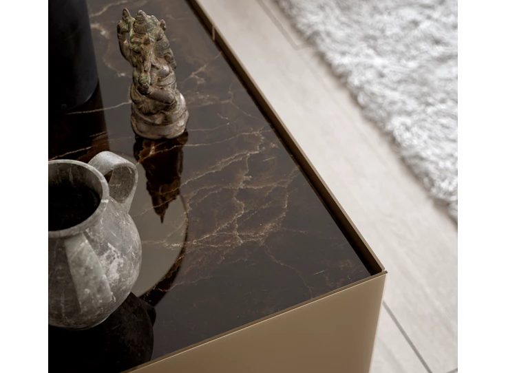 Detail Hangende dressoir Side metallic glass champagne Spectral