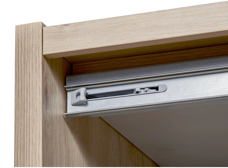 viola schuifdeurkast 3 deuren 250cm slaapkamer kledingkast castella imitatiehout detail rail