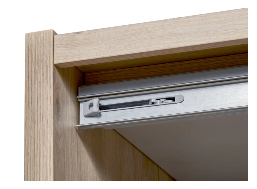 viola schuifdeurkast 3 deuren 250cm slaapkamer kledingkast castella imitatiehout detail rail