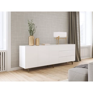 Sfeerfoto Staande dressoir Side blinkend glas white poot Blade Spectral