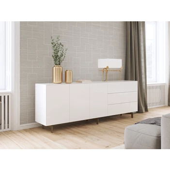 Sfeerfoto Staande dressoir Side blinkend glas white poot Blade Spectral