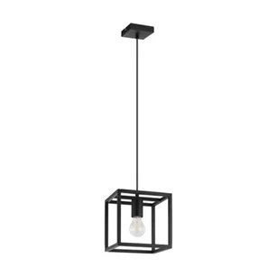 33686 1 lamp e27 luster eglo blackcrown promo zwart staal hanglamp industrieel