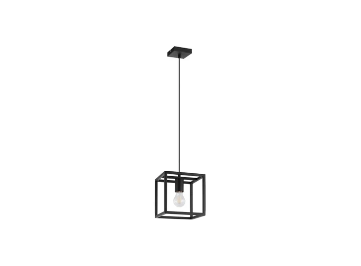 33686 1 lamp e27 luster eglo blackcrown promo zwart staal hanglamp industrieel