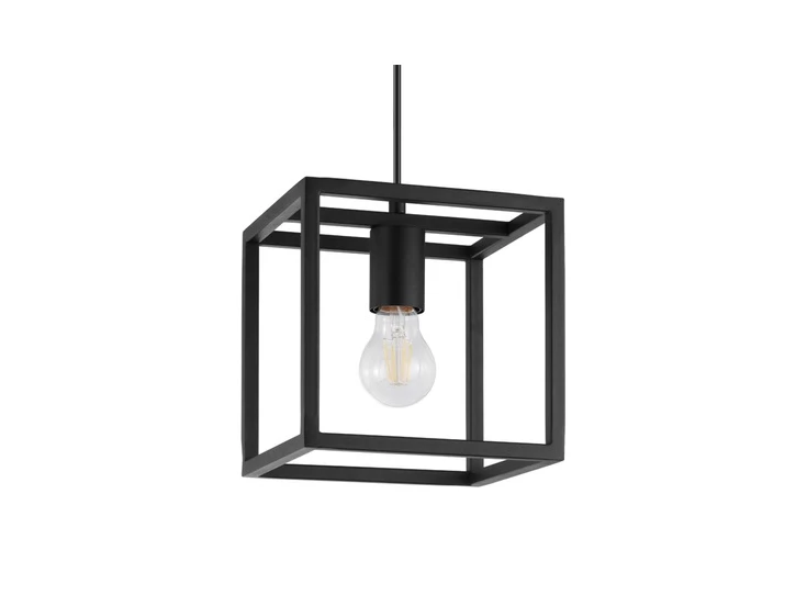 33686 1 lamp e27 zwart staal hanglamp industrieel luster eglo blackcrown promo
