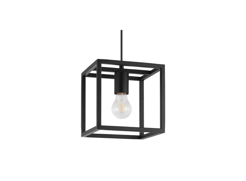 33686 1 lamp e27 zwart staal hanglamp industrieel luster eglo blackcrown promo