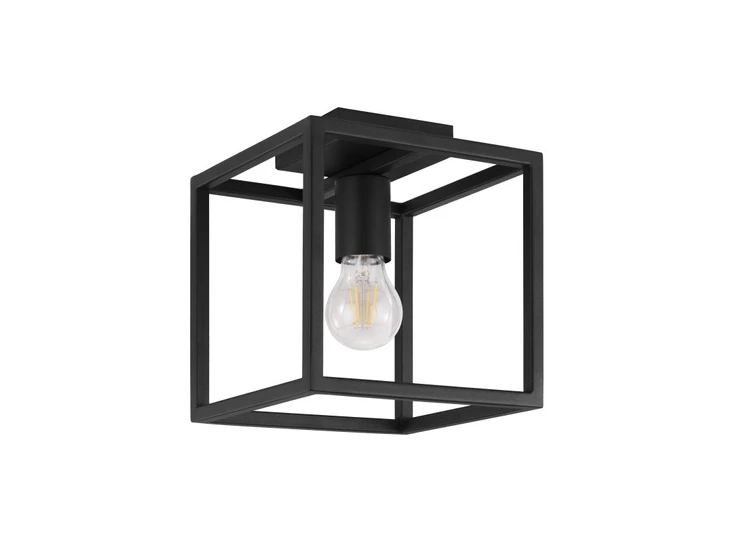 33688 plafonnière eglo zwart staal promo budget plafondlamp blackcrown industrieel modern