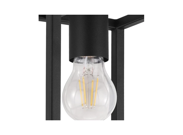 33688 plafonnière blackcrown industrieel modern eglo zwart staal promo budget plafondlamp