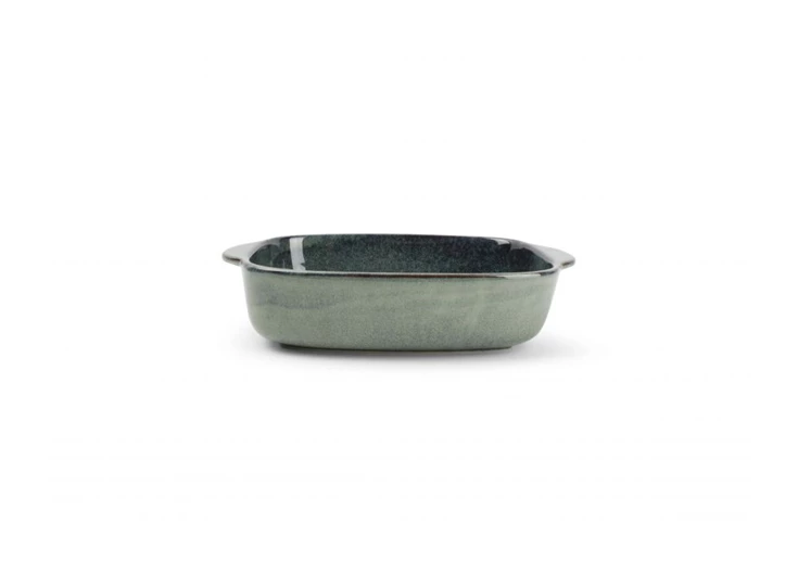 Meridian groen/blauw ovenschaal 32/25,5x20,5xH7cm zijaanzicht 850618 Salt en Pepper