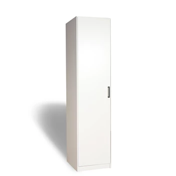 AG380.3726 Allrounder draaideurkast 1 deur alpen wit links schuin vooraanzicht gesloten
