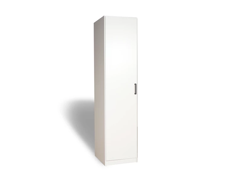 AG380.3726 Allrounder draaideurkast 1 deur alpen wit links schuin vooraanzicht gesloten
