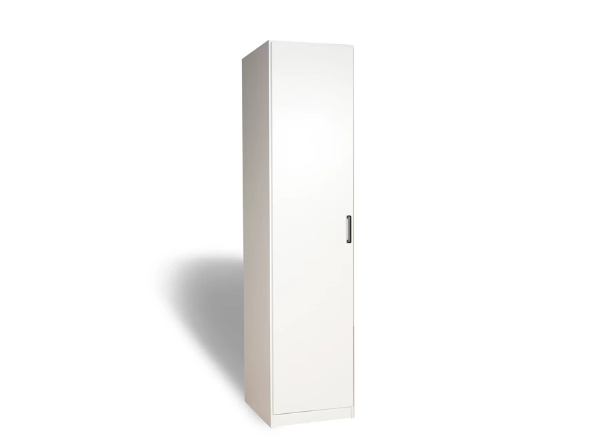 AG380.3726 Allrounder draaideurkast 1 deur alpen wit links schuin vooraanzicht gesloten