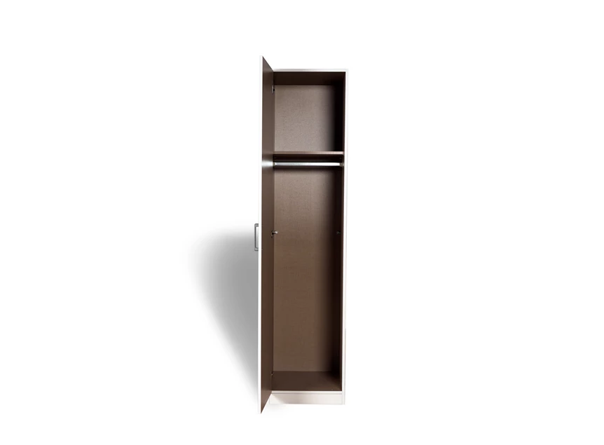 AG380.3726 Allrounder draaideurkast 1 deur alpen wit links vooraanzicht open