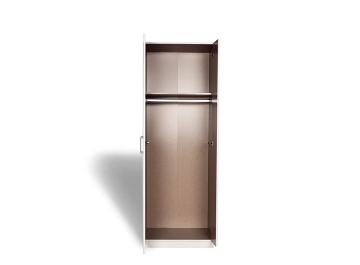 AG380.3555 Allrounder draaideurkast 2 deur alpen wit links vooraanzicht open