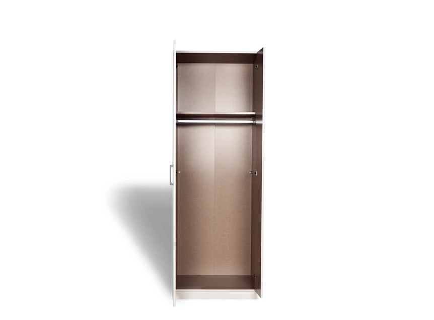 AG380.3555 Allrounder draaideurkast 2 deur alpen wit links vooraanzicht open