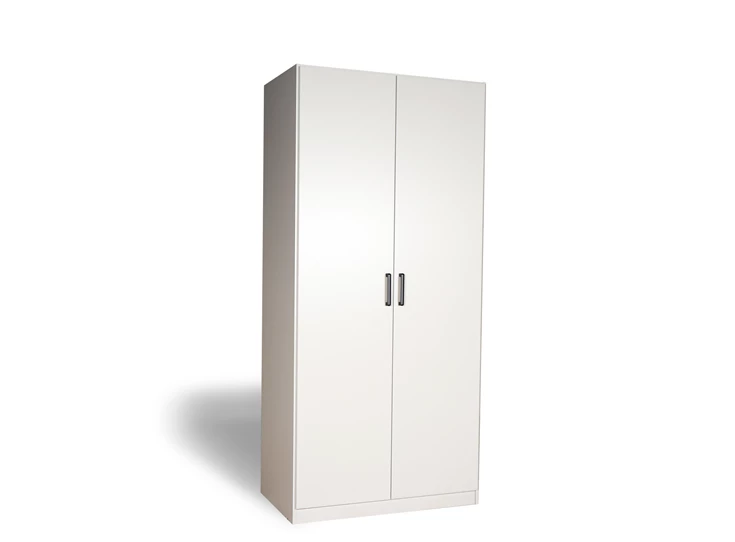 AG380.3730 Allrounder draaideurkast 2 deur alpen wit links schuin vooraanzicht gesloten