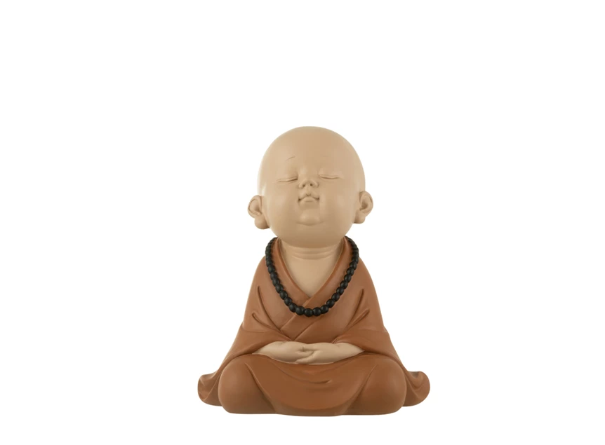 monnik bruin zen beeldje Poly -L- 16799