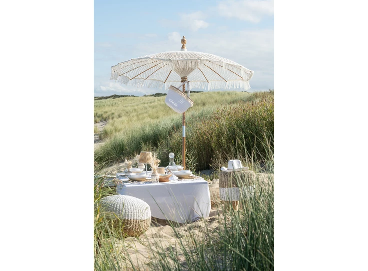 Rond krukje- zeegras- wit/naturel- sfeerbeeld