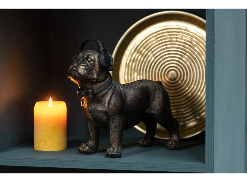 Bulldog koptelefoon- Poly- Donkerbruin S- sfeerbeeld