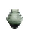 Ronde trappen vaas- glas- groen L- 23613