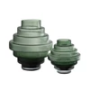 Ronde trappen vaas- glas- groen L- combo kleintje