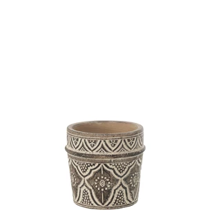 Terracotta bloempot- provence-bruin L- 27936(19.5X19.5X18.5CM)