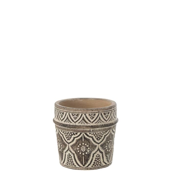 Terracotta bloempot- provence-bruin L- 27936(19.5X19.5X18.5CM)