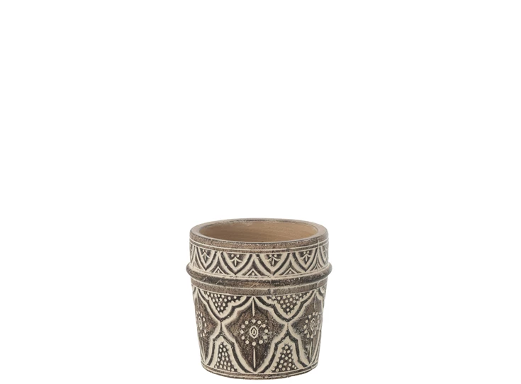 Terracotta bloempot- provence-bruin L- 27936(19.5X19.5X18.5CM)