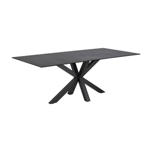 20855 heaven eettafel fairbanks black metal actona schuin aanzicht