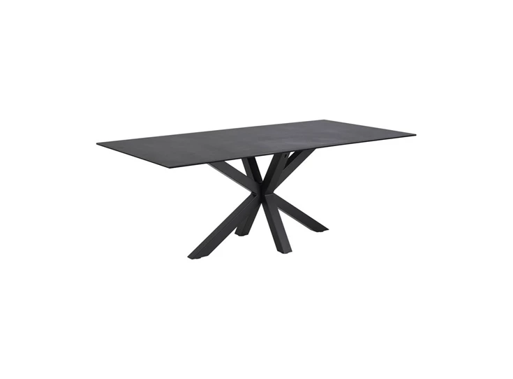 20855 heaven eettafel fairbanks black metal actona schuin aanzicht