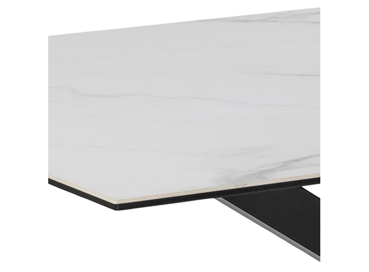 20854 heaven eettafel actona wit keramiek 160x90cm detail tafelblad