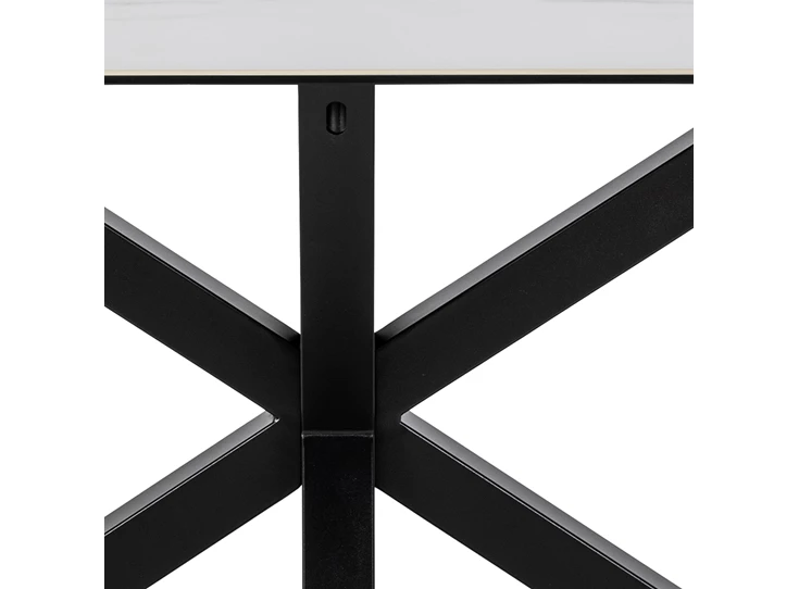 20854 heaven eettafel actona wit keramiek 160x90cm detail kruispoot