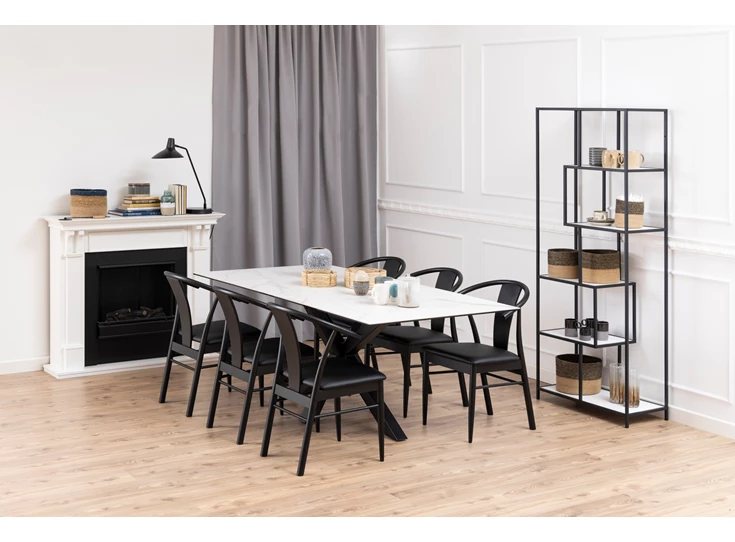 20303 heaven wit keramiek 200x100cm eettafel actona sfeerbeeld