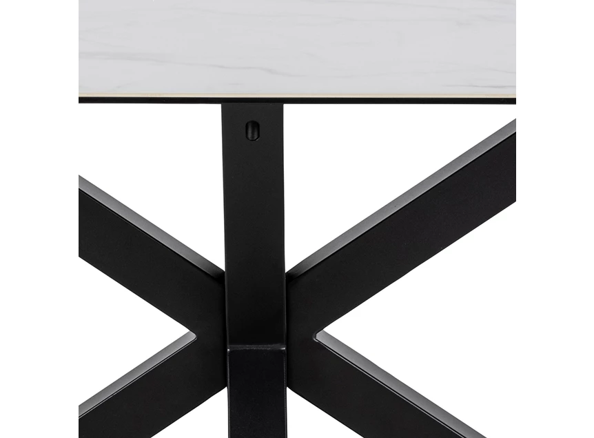 20303 heaven wit keramiek 200x100cm eettafel actona detail kruispoot