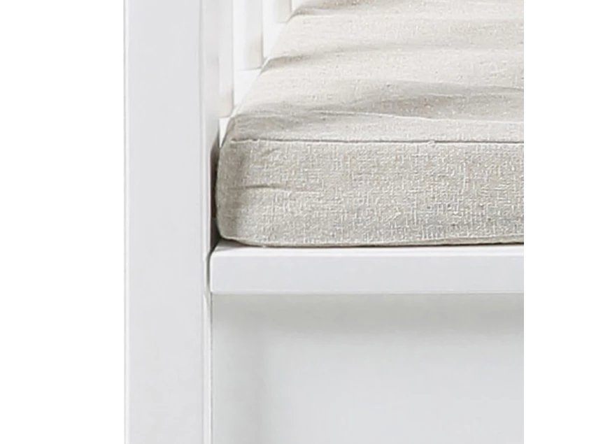 93605 aster bench mdf wit gelakt beige zitkussen opbergbak actona detail kussen