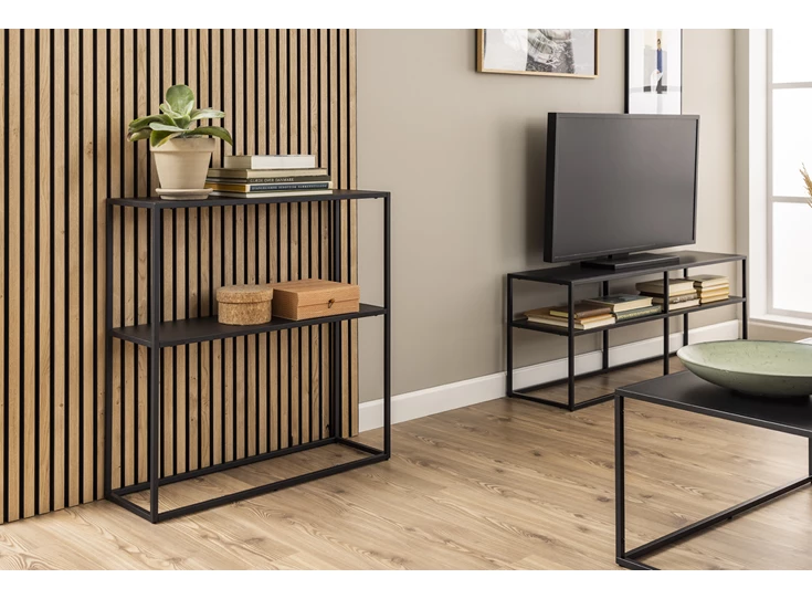 88323 newton console rekje zwart metaal actona sfeerbeeld dicht