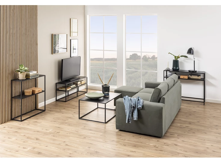 88323 newton console rekje zwart metaal actona sfeerbeeld