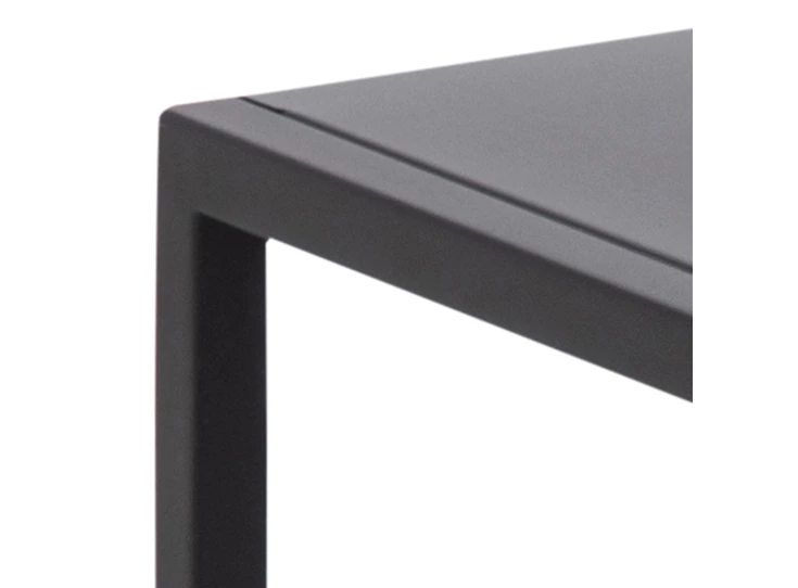 85188 newton bijzettafel salontafel zwart metaal rechthoek actona detail
