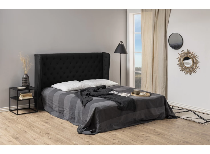 88845 newton nachttafel bijzettafel legplank zwart metaal actona sfeerbeeld