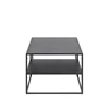 88332 newton salontafel rechthoek legplank 90x60cm actona zwart metaal zijaanzicht