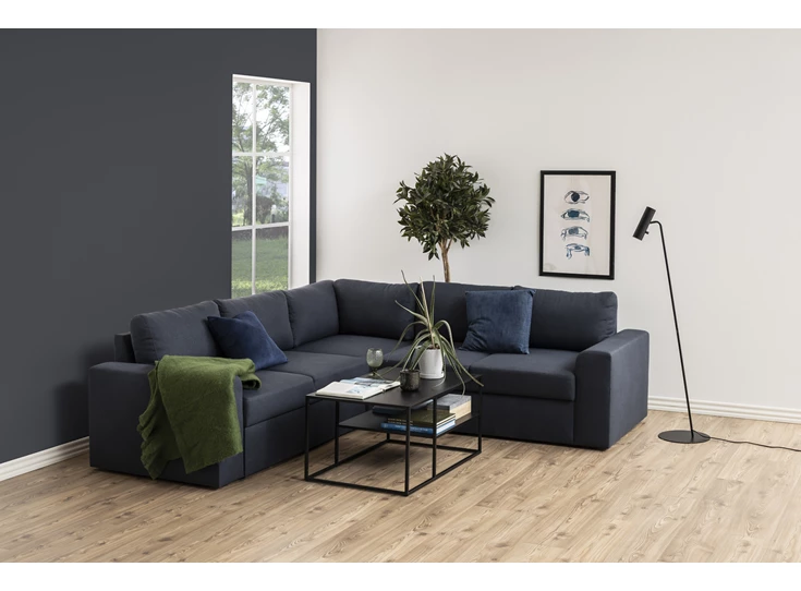 88332 newton salontafel rechthoek legplank 90x60cm actona zwart metaal sfeerbeeld