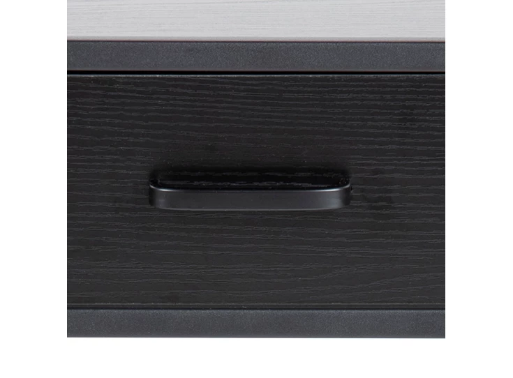 87997 seaford nachttafel zwart metaal lade detail kast