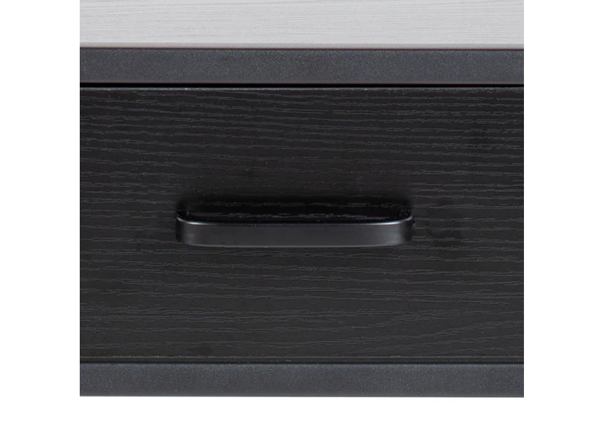 87997 seaford nachttafel zwart metaal lade detail kast