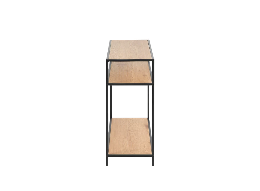 89492 console seaford zwart metaal naturel hout actona zijaanzicht