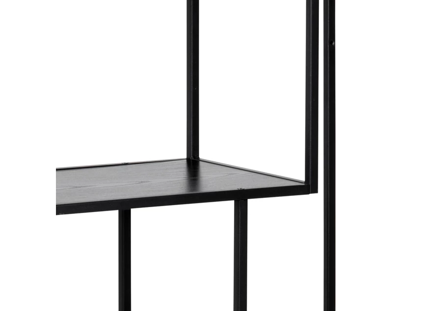 80891 seaford boekenrek actona zwart 2 legplanken assymetrisch detail