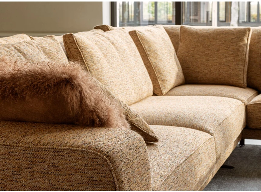 Zitkussens Hoekzetel Zania 3,5-zit en lounge stof Passe Partout