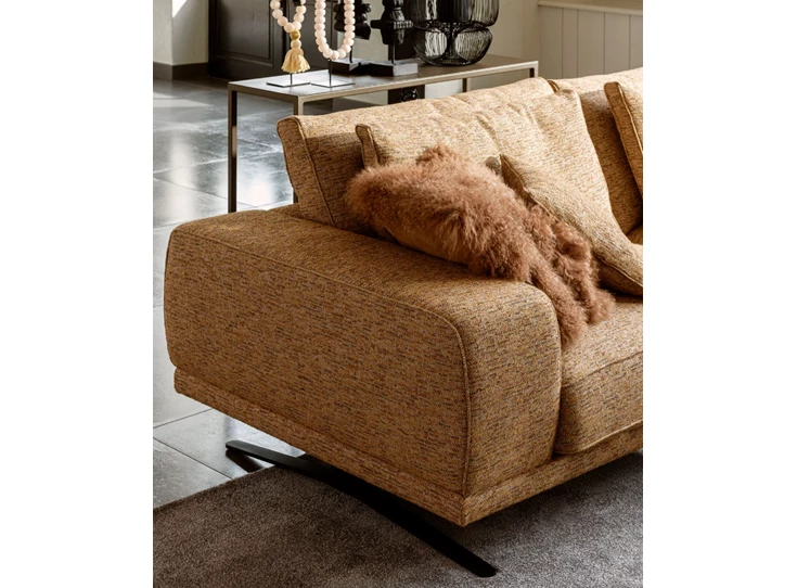 Armleuning zetel Zania 3,5-zit en lounge stof Passe Partout