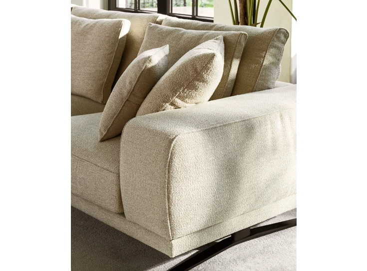 Armleuning Salon Zania 3-zit en bob stof Passe Partout