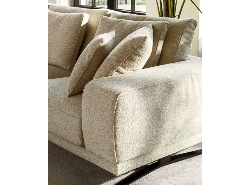 Armleuning Salon Zania 3-zit en bob stof Passe Partout